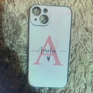 Apple White and Pink Phone Case